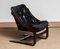 Black Leather Club or Lounge Chair by Ake Fribytter for Nelo Sweden, 1970s 2