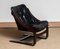 Black Leather Club or Lounge Chair by Ake Fribytter for Nelo Sweden, 1970s, Image 2