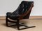 Sillón Club de cuero negro de Ake Fribytter para Nelo Sweden, años 70, Imagen 9