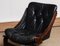Black Leather Club or Lounge Chair by Ake Fribytter for Nelo Sweden, 1970s, Image 10