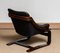 Black Leather Club or Lounge Chair by Ake Fribytter for Nelo Sweden, 1970s, Image 5