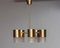 Brass and Glass Cylindrical Chandelier by Konsthantverk Tyringe, Sweden, 1960s, Image 9