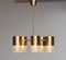 Brass and Glass Cylindrical Chandelier by Konsthantverk Tyringe, Sweden, 1960s 10