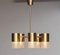 Brass and Glass Cylindrical Chandelier by Konsthantverk Tyringe, Sweden, 1960s, Image 10