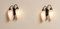 Italian Modernist Wall Lights in Brass, Metal and Opal Glass, 1950s, Set of 2 5