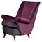 Lounge Chair in Magenta by Gio Ponti for ISA Bergamo, Italy, 1950s 1