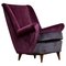 Lounge Chair in Magenta by Gio Ponti for ISA Bergamo, Italy, 1950s 2