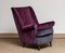 Lounge Chair in Magenta by Gio Ponti for ISA Bergamo, Italy, 1950s, Image 4