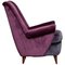 Lounge Chair in Magenta by Gio Ponti for ISA Bergamo, Italy, 1950s 3