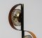 Italian Floor Lamp in Brass and Teak with Smoked Glass Shades, 1950s 6