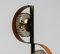 Lámpara de pie italiana de latón y teca con pantallas de vidrio ahumado, años 50, Imagen 6