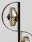 Italian Floor Lamp in Brass and Teak with Smoked Glass Shades, 1950s 10