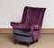 Lounge Chair in Magenta by Gio Ponti for ISA Bergamo, Italy, 1950s, Image 11
