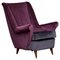 Lounge Chair in Magenta by Gio Ponti for ISA Bergamo, Italy, 1950s, Image 1