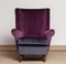 Lounge Chair in Magenta by Gio Ponti for ISA Bergamo, Italy, 1950s 10