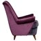 Lounge Chair in Magenta by Gio Ponti for ISA Bergamo, Italy, 1950s, Image 2