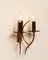 Brass and Smoked Glass Wall Lights, Italy, 1960s, Set of 2 8