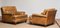 Quilted Camel Buffalo Leather Merkur Chairs and Sofa from Arne Norell AB, Set of 3 18