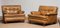 Quilted Camel Buffalo Leather Merkur Chairs and Sofa from Arne Norell AB, Set of 3 14