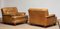Quilted Camel Buffalo Leather Merkur Chairs and Sofa from Arne Norell AB, Set of 3, Image 19