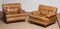 Quilted Camel Buffalo Leather Merkur Chairs and Sofa from Arne Norell AB, Set of 3 13