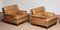 Quilted Camel Buffalo Leather Merkur Chairs and Sofa from Arne Norell AB, Set of 3, Image 20