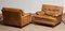 Quilted Camel Buffalo Leather Merkur Chairs and Sofa from Arne Norell AB, Set of 3 17