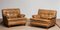 Quilted Camel Buffalo Leather Merkur Chairs and Sofa from Arne Norell AB, Set of 3 12
