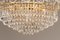 Gold-Plated and Faceted Crystal Chandelier from Rejmyre, Sweden, 1970s, Image 4