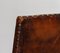 18th Century Italian Oak Brown Leather Armchair 9