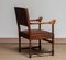 18th Century Italian Oak Brown Leather Armchair 10