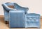Hollywood Regency Lounge Chair with Ice Blue Velvet, 1970s, Image 10