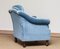 Hollywood Regency Lounge Chair with Ice Blue Velvet, 1970s 8