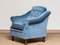 Hollywood Regency Lounge Chair with Ice Blue Velvet, 1970s 3