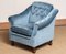 Hollywood Regency Lounge Chair with Ice Blue Velvet, 1970s 4