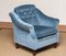 Hollywood Regency Lounge Chair with Ice Blue Velvet, 1970s 2