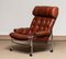 Lounge Chair in Chrome and Brown Cognac Leather by Pethrus Lindlöfs for A.B. Lindlöfs Möbler, 1960s, Image 3