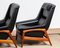Profil Lounge Chairs by Folke Ohlsson for Dux in Leather and Teak, 1960s, Set of 2 5