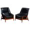 Profil Lounge Chairs by Folke Ohlsson for Dux in Leather and Teak, 1960s, Set of 2 3