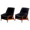 Profil Lounge Chairs by Folke Ohlsson for Dux in Leather and Teak, 1960s, Set of 2 1