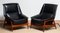 Profil Lounge Chairs by Folke Ohlsson for Dux in Leather and Teak, 1960s, Set of 2 4