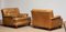 Quilted Camel Buffalo Leather Merkur Chairs by Arne Norell, 1960s, Set of 2 8