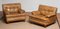 Quilted Camel Buffalo Leather Merkur Chairs by Arne Norell, 1960s, Set of 2 2