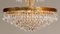 24-Carat Gold-Plated and Faceted Crystal Chandelier by Rejmyre, Sweden, 1960s, Image 5