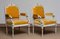 19th Century White Painted and Gilded Gustavian Swedish Armchairs, Set of 2 2