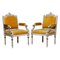 19th Century White Painted and Gilded Gustavian Swedish Armchairs, Set of 2, Image 1
