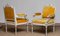 Weiß lackierte und vergoldete Gustavianische Schwedische Sessel, 19. Jh., 2er Set 12