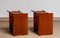 Slim Tall Swedish Solid Mahogany Nightstands, 1960s, Set of 2 10