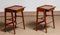 Slim Tall Swedish Solid Mahogany Nightstands, 1960s, Set of 2 2