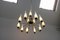 Large Brass Chandelier with Vases, Italy, 1950s, Image 4